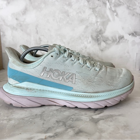 Hoka One One Shoes - HOKA ONE ONE Mach 4 Blue Glass Running Race Shoes